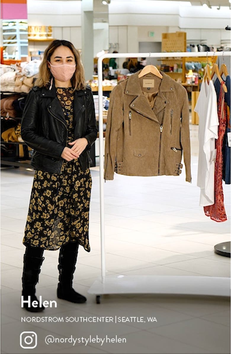 Long Suede Moto Jacket, sales video thumbnail