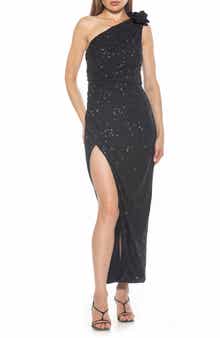 Alexia Admor Alessi Sequin One-Shoulder Gown