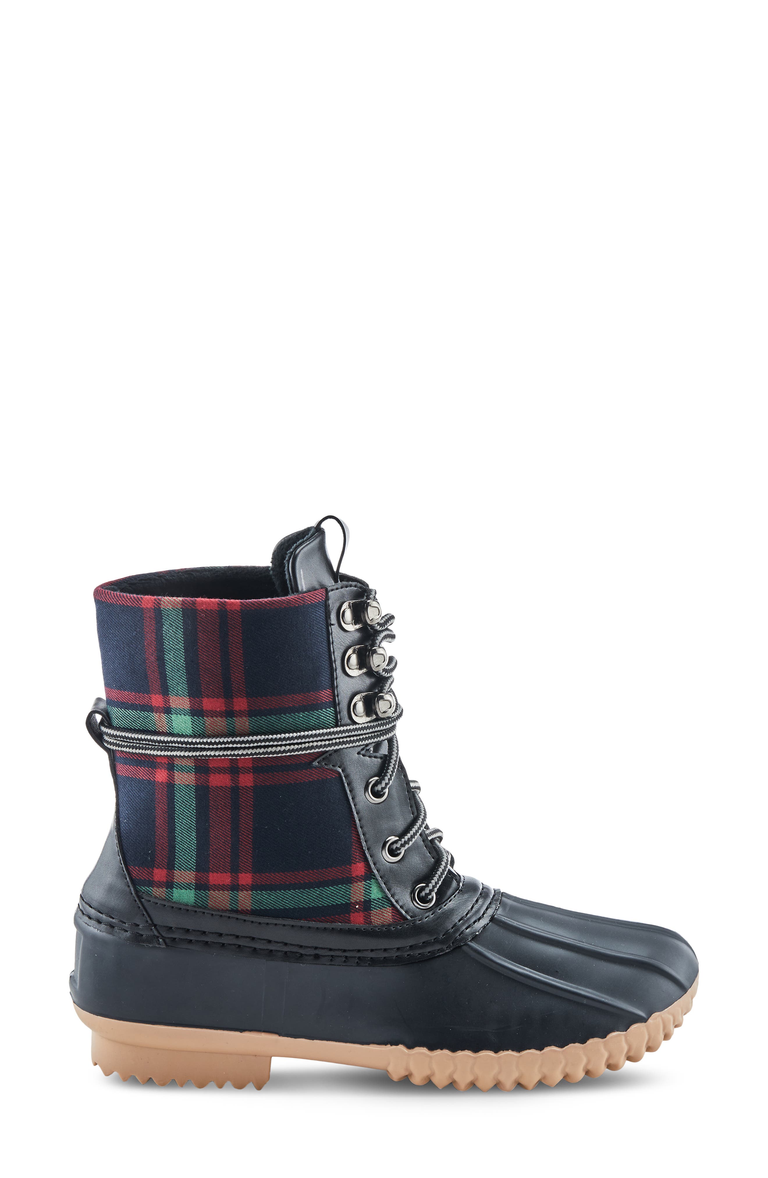 Spring Step Duckie Plaid Waterproof Rain Boot, Alternate, color, 