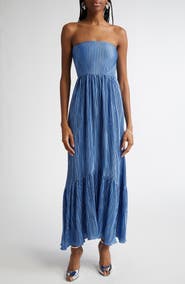 Ramy Brook Deyvani Stripe Strapless Maxi Dress