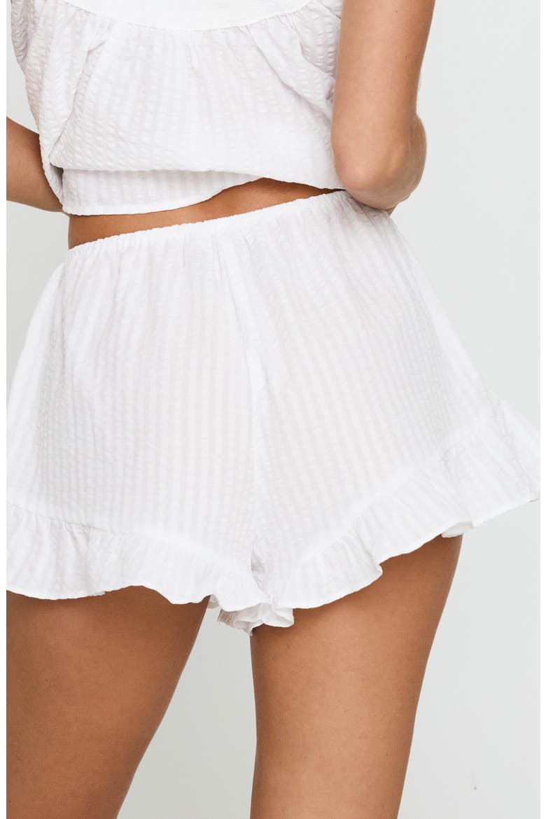 Santabelle Frill Shorts, Alternate, color, WHITE