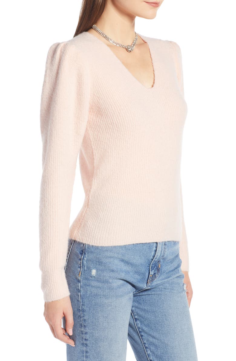 Something Navy Puff Sleeve Sweater, Alternate, color,