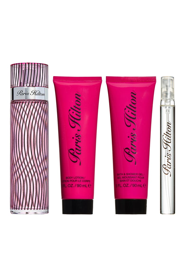 'Paris Hilton 4-Piece Eau de Parfum Set, Main, color, NO COLOR