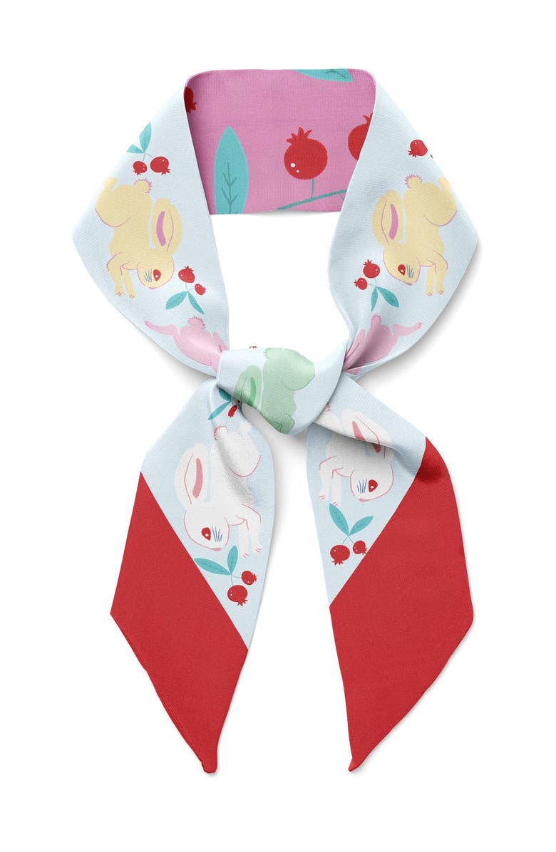 Centinelle Bunnies Twilly Ribbon Scarf, Main, color, Multicolor
