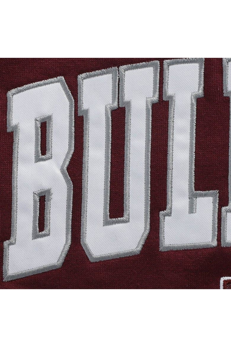 Men's Colosseum Maroon Mississippi State Bulldogs Arch & Logo Tackle Twill Pullover Sweatshirt, Alternate, color, Maroon