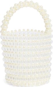 NATASHA Faux Pearl Bucket Bag