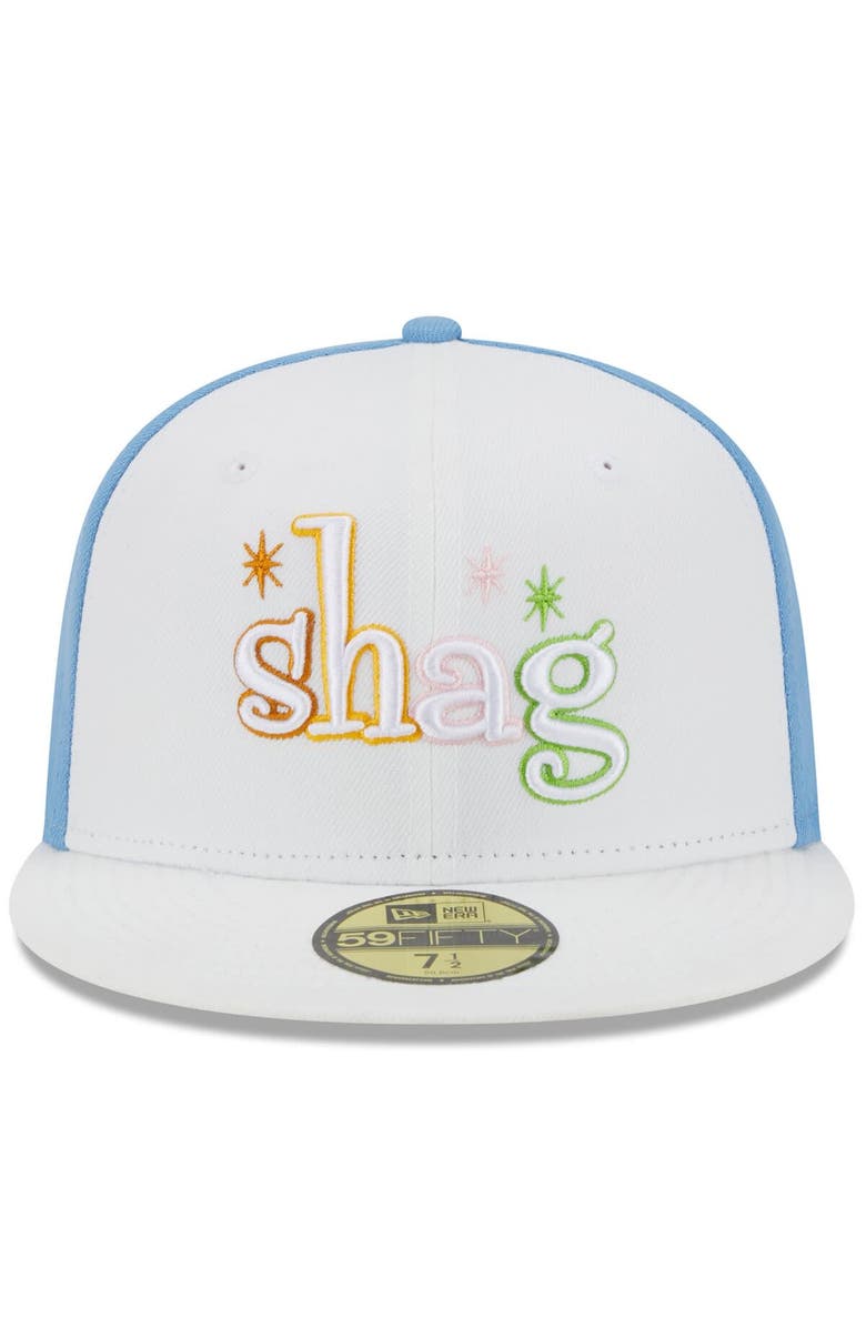 New Era Men's New Era White Winston-Salem Dash Theme Nights Shags 59FIFTY Fitted Hat, Alternate, color, White