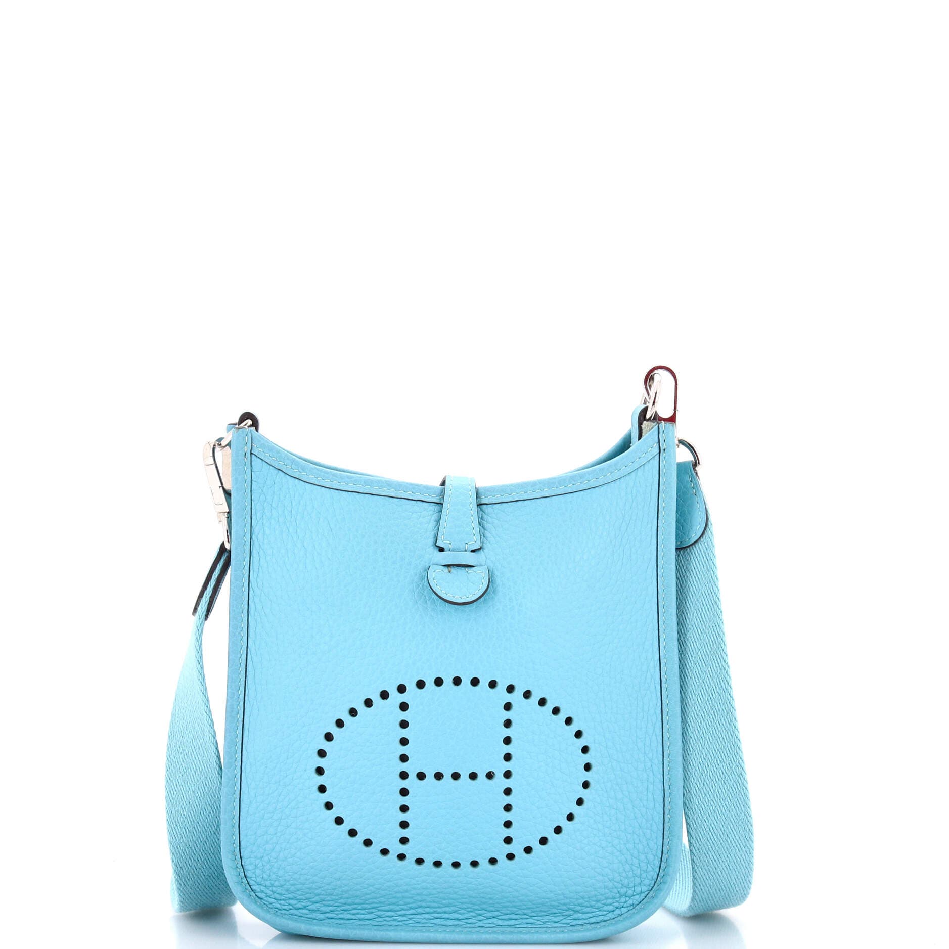 Pre-Owned Hermes Evelyne Bag Gen III Clemence TPM, Main, color, Bleu Atoll