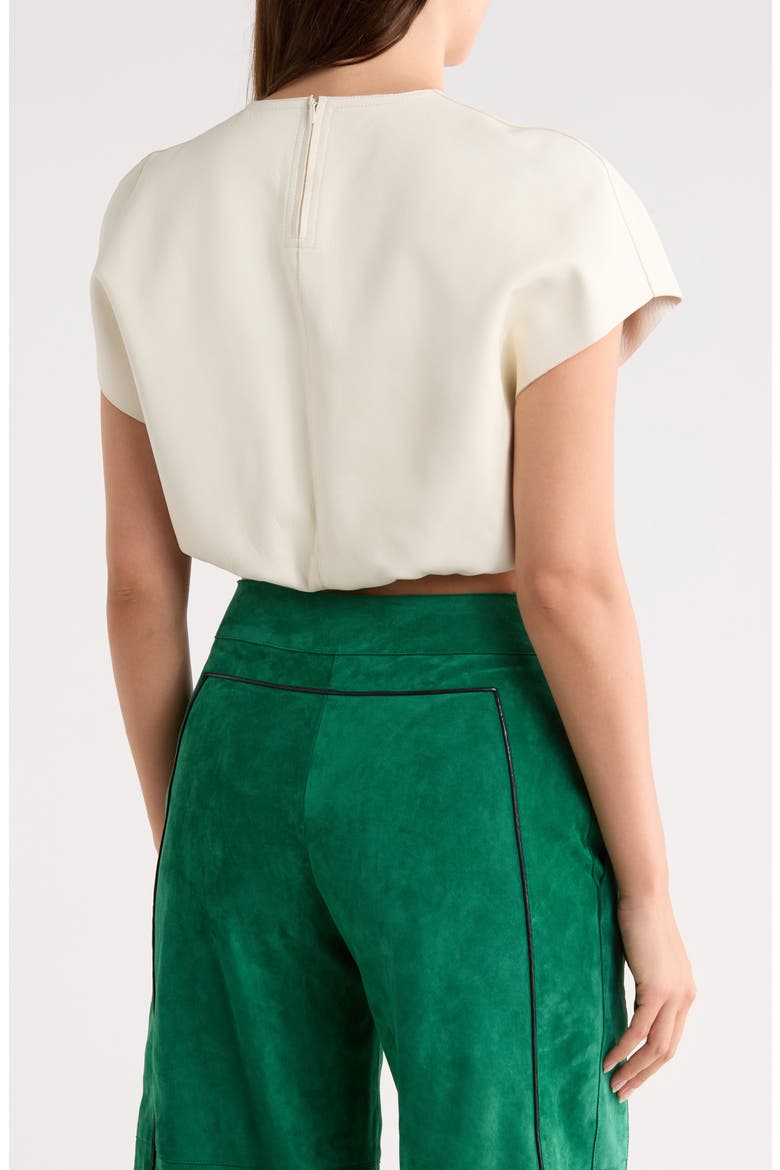 Cropped Leather Top, Alternate, color, IVORY