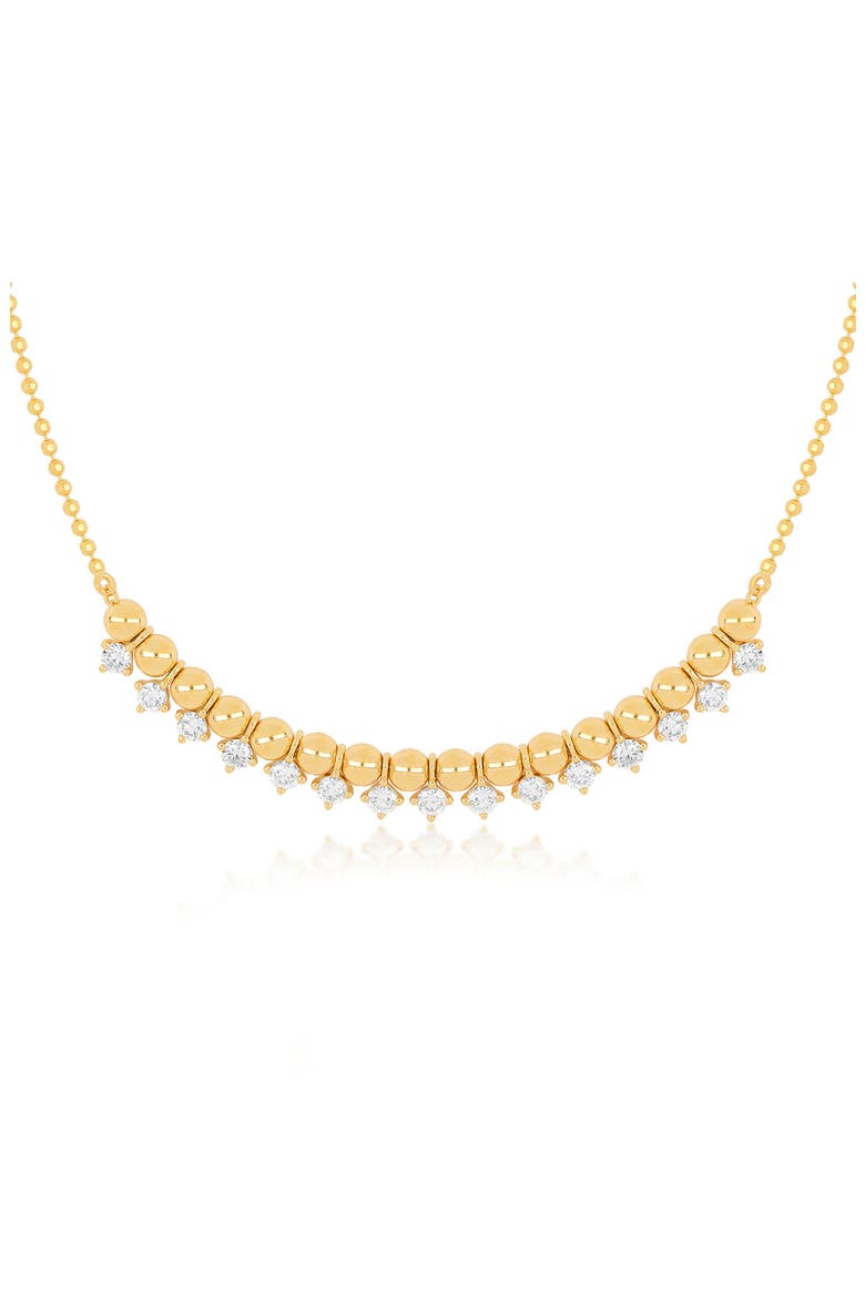 Beaded Diamond Frontal Necklace, Main, color, 14K YELLOW GOLD