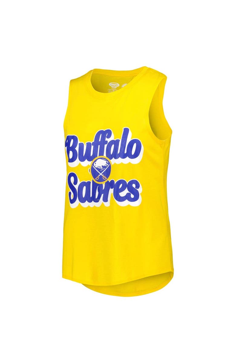 CONCEPTS SPORT Women's Concepts Sport Gold/Heather Royal Buffalo Sabres Meter Muscle Tank Top & Pants Sleep Set, Alternate, color, 