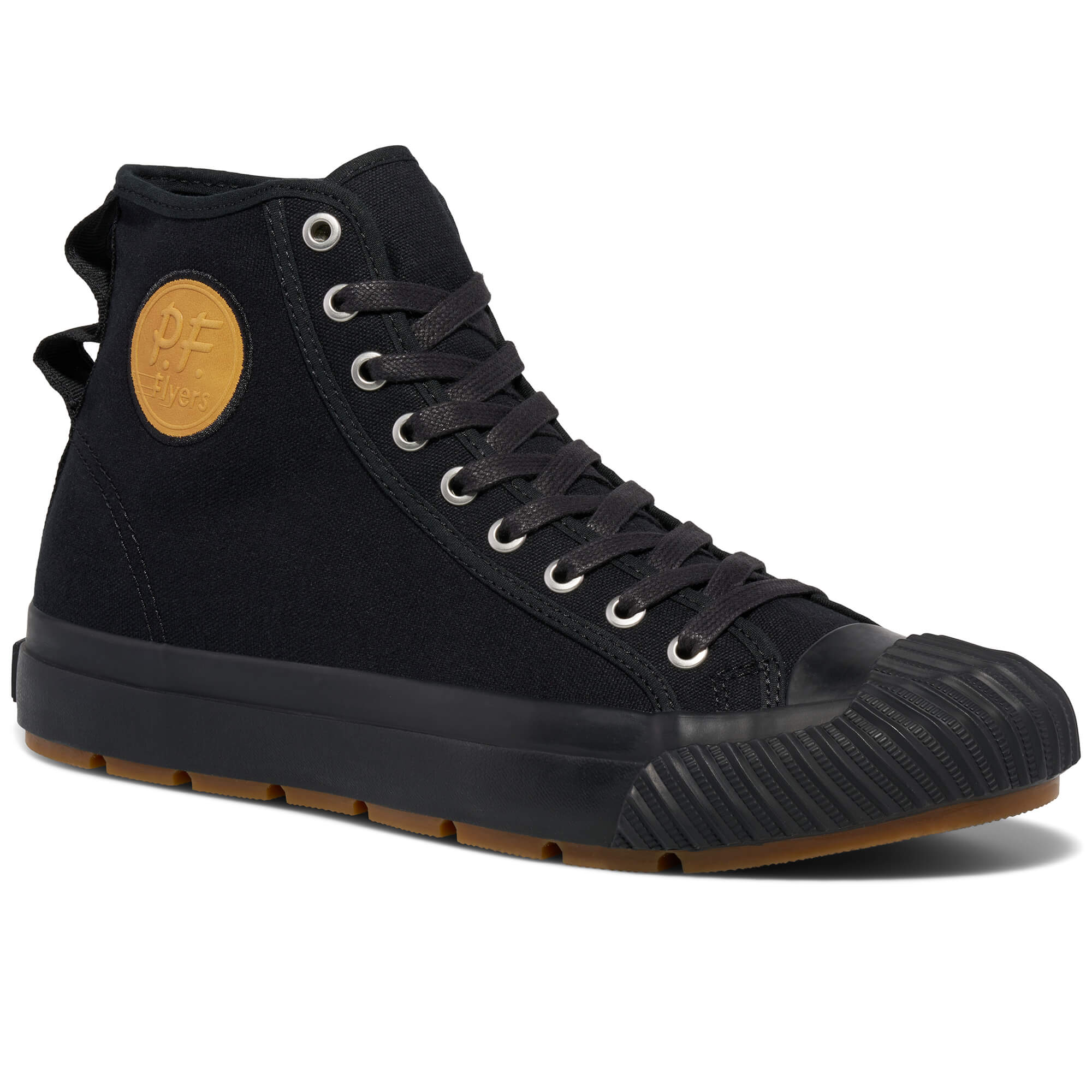 P.F. Flyers Grounder High-Top Sneaker, Main, color, Black-Black