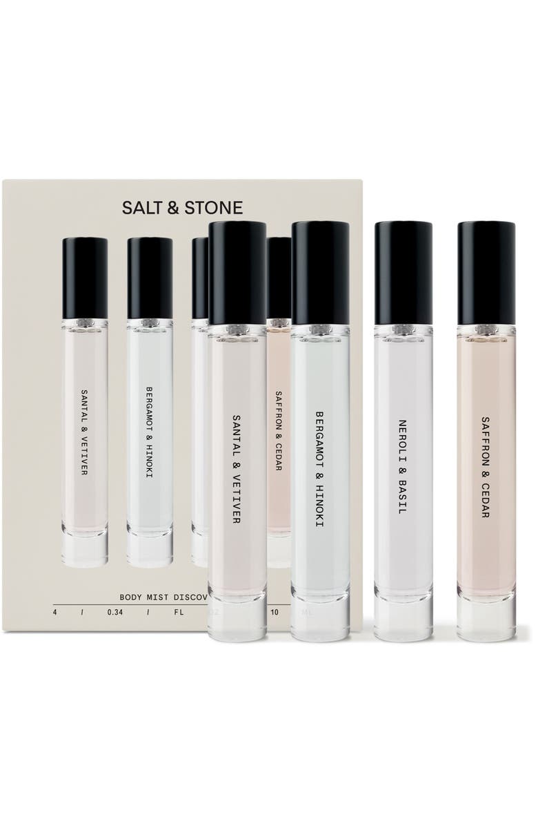 SALT & STONE 4-Piece Mini Body Mist Discovery Set $48 Value, Main, color,