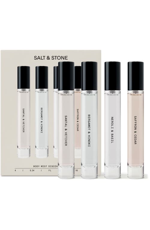 Salt & Stone 4-piece Mini Body Mist Discovery Set $48 Value In Transparent