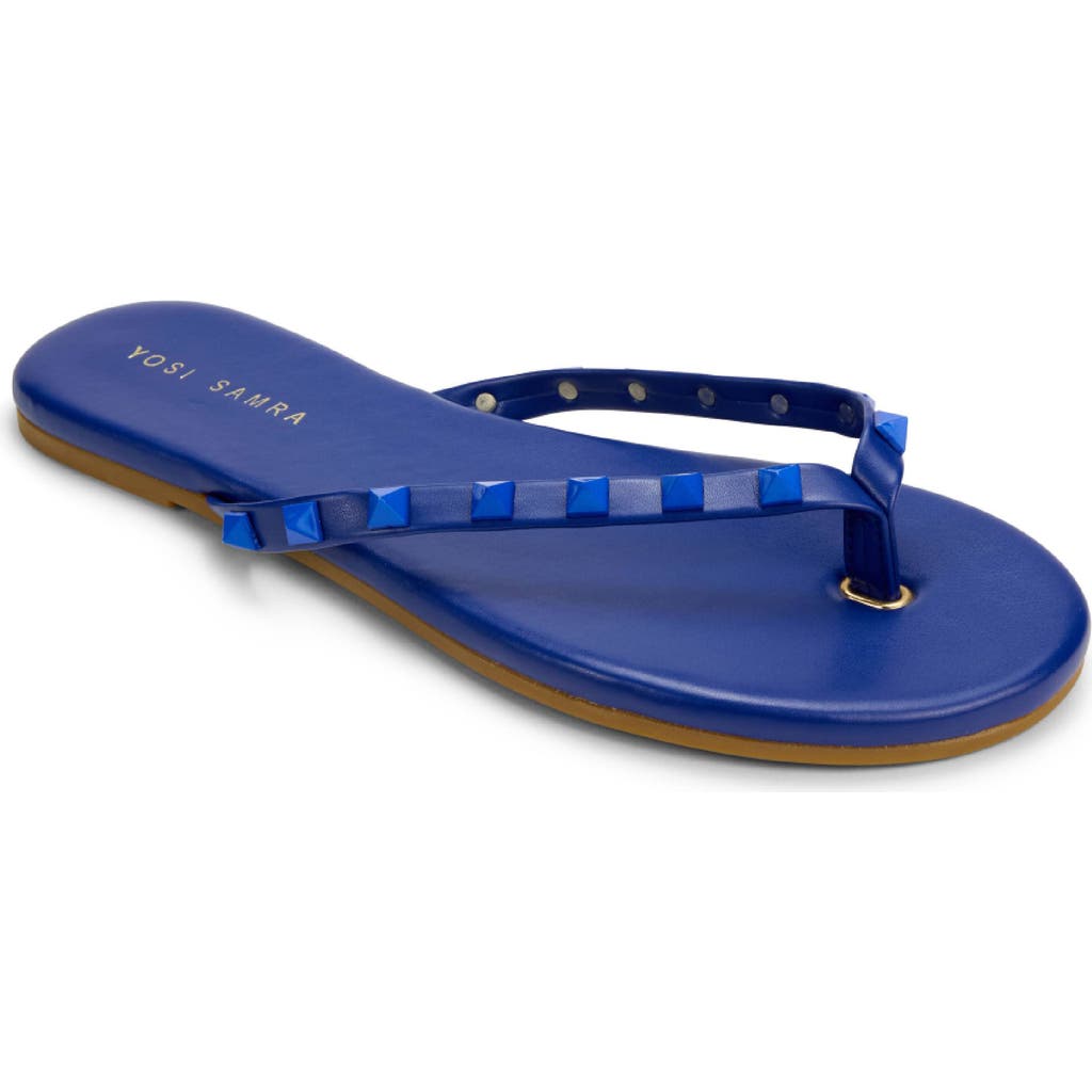 Yosi Samra Rivington Stud Flip Flop In Cobalt