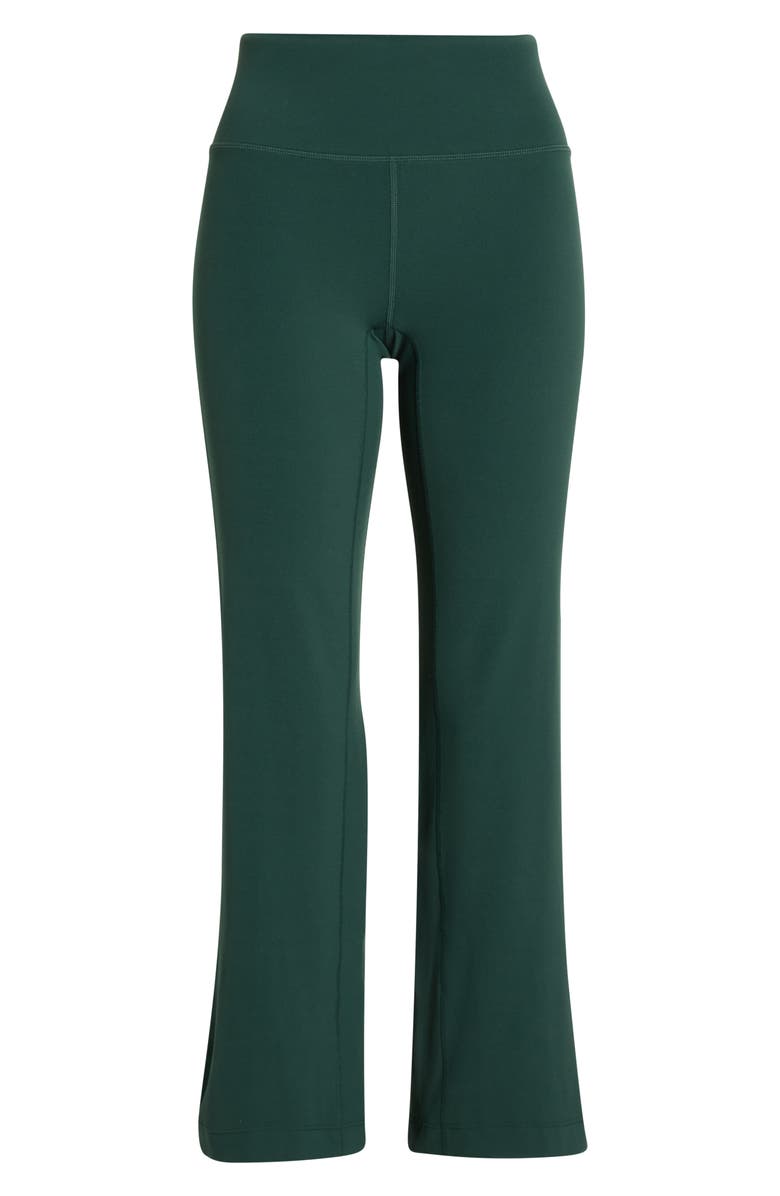 Zella Studio Luxe High Waist Flare Ankle Pants, Main, color, Green Timber