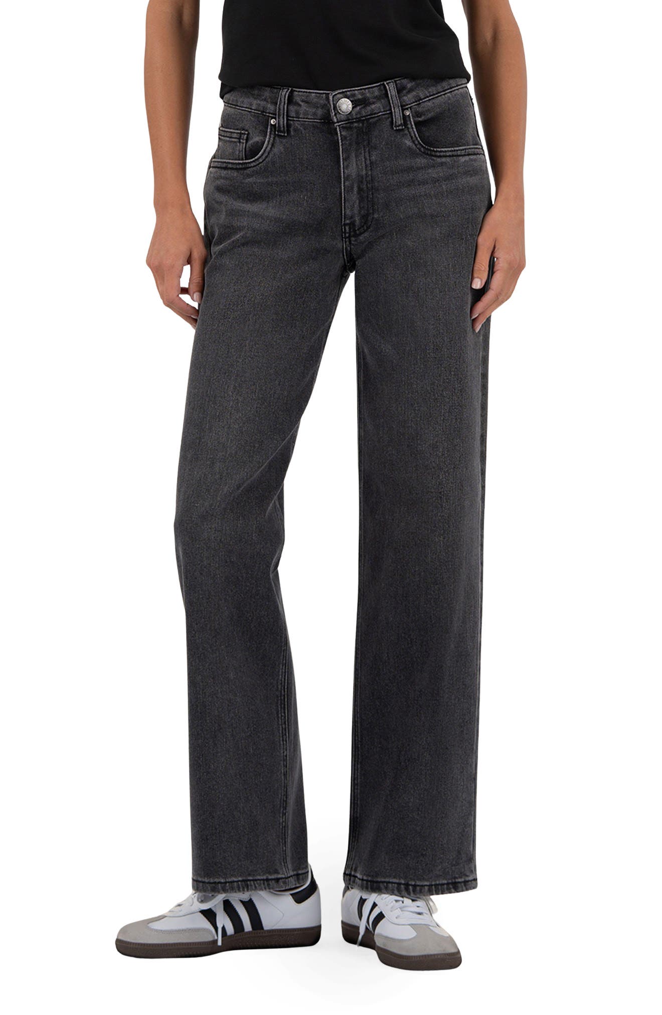 KUT from the Kloth Selena Low Rise Baggy Straight Leg Jeans