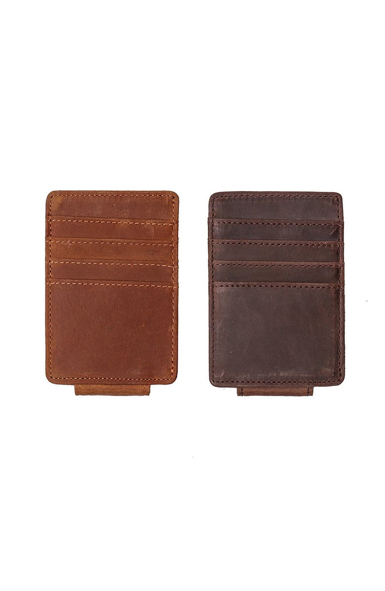 STEEL HORSE LEATHER The Walden | Handmade Leather Front Pocket Wallet with Money Clip, Alternate, color, Brown