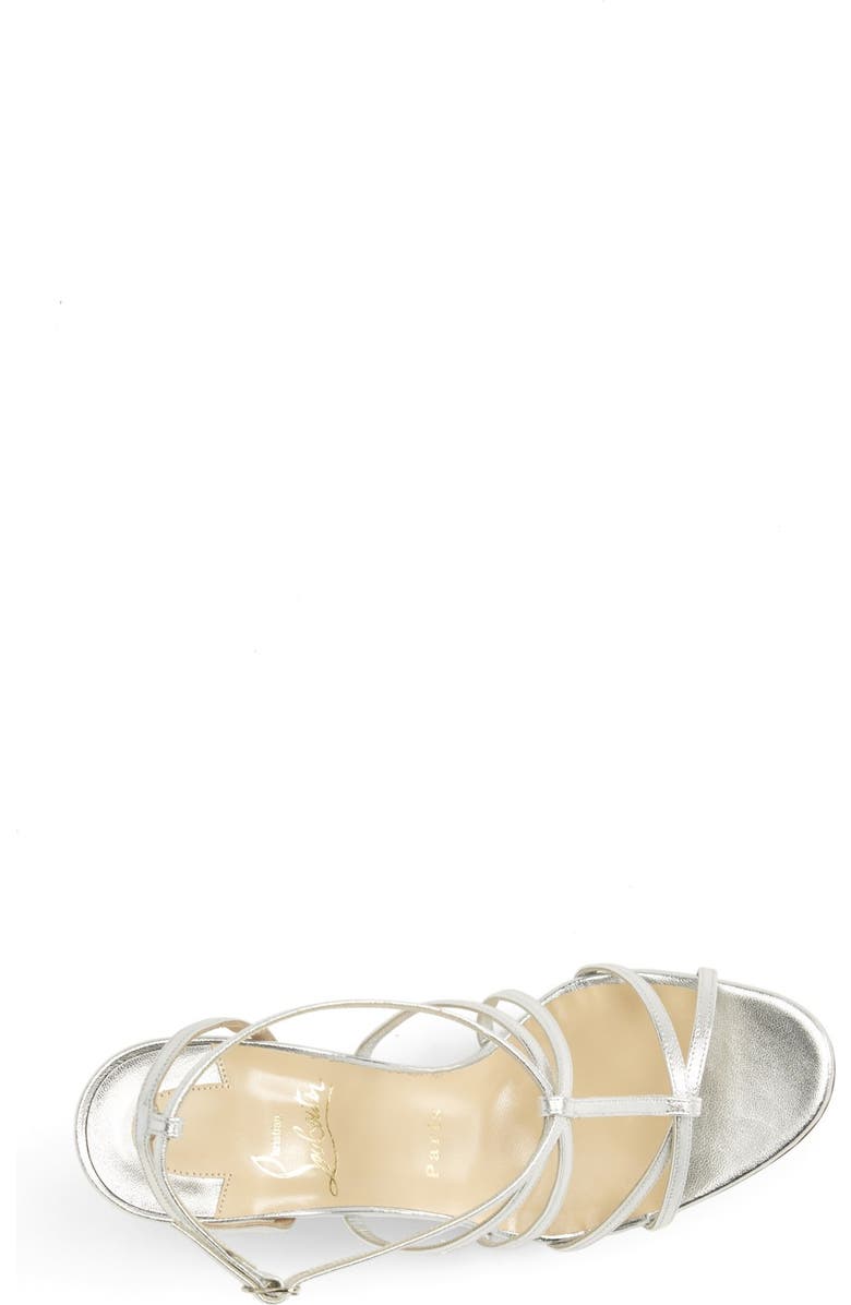 Christian Louboutin 'Youpiyou' Metallic Leather Sandal, Alternate, color,