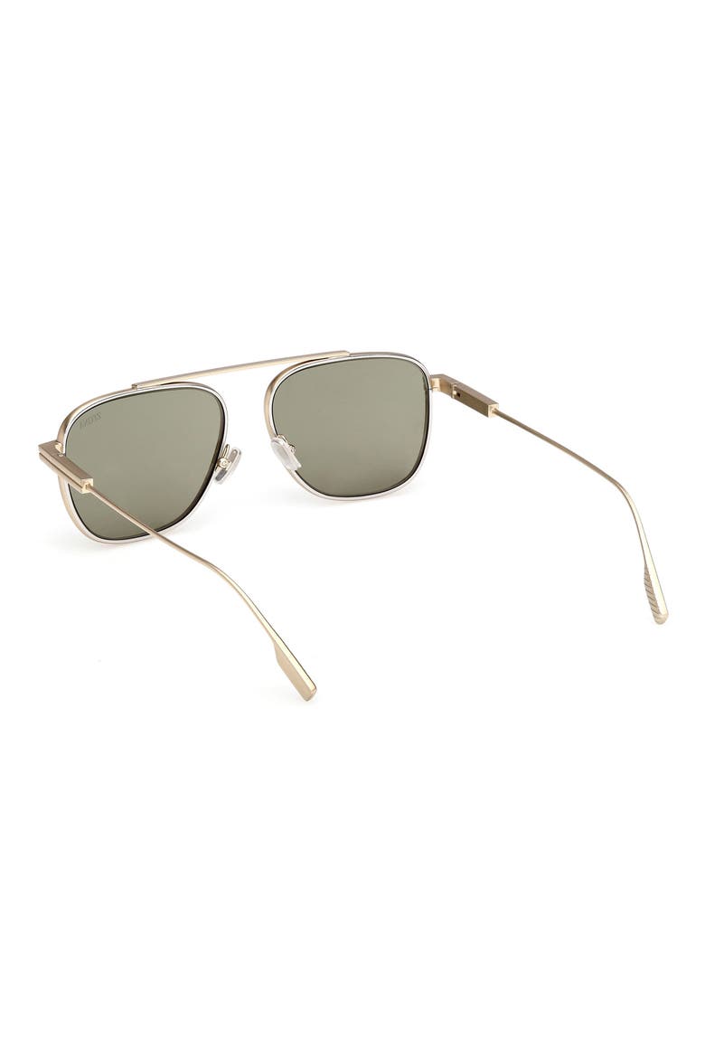 57mm Geometric Sunglasses, Alternate, color, MATTE SATIN GOLD METAL