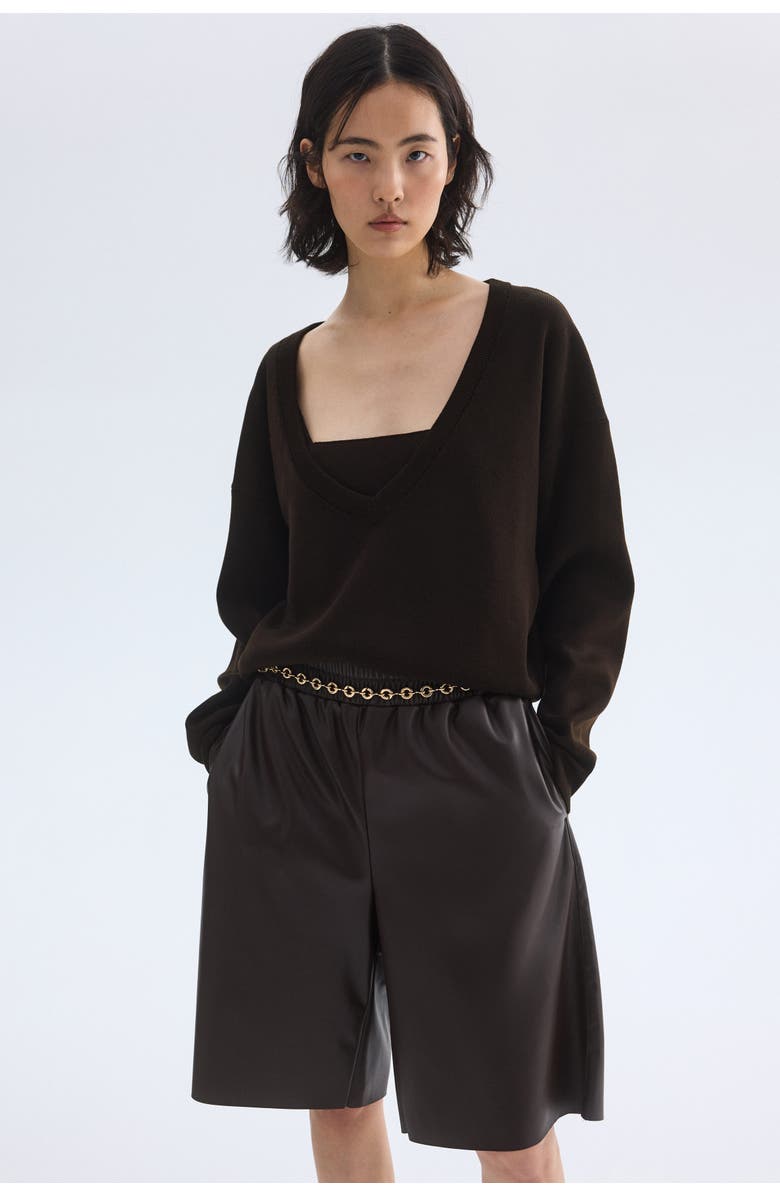 H&M V-neck Jumper, Alternate, color, Dark Brown