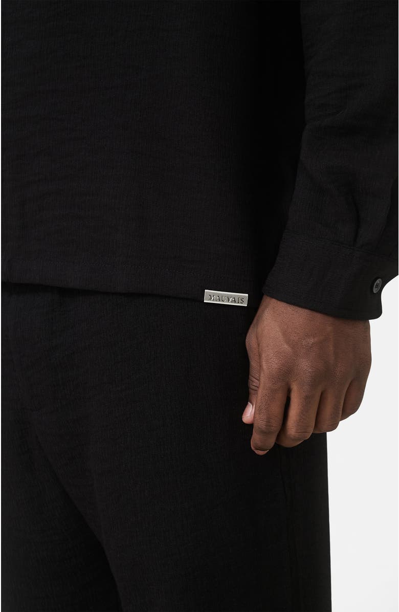 MAUVAIS Fiorano Long Sleeve Relaxed Fit Shirt, Alternate, color, Black