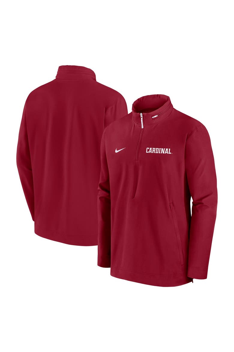 Men's Nike Cardinal Stanford Cardinal Sideline Coaches Quarter-Zip Jacket, Main, color, Cardinal