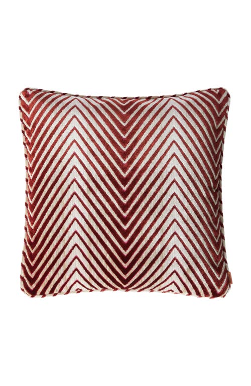 Missoni Home Ziggy 40x40 Cm Viscose Blend Zigzag Cushion In Red