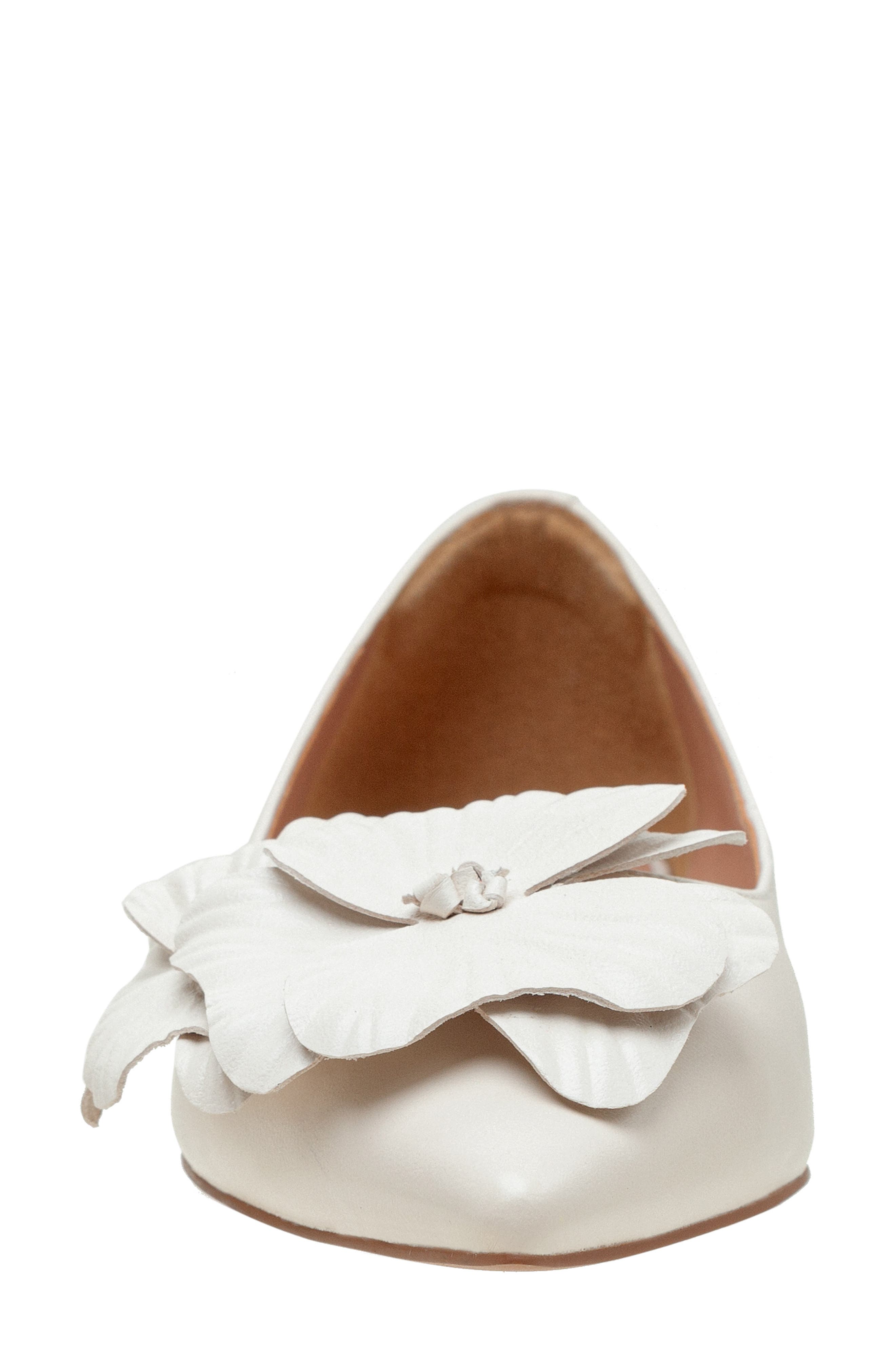 Nerine Pointed Toe Flat, Alternate, color, IVORY
