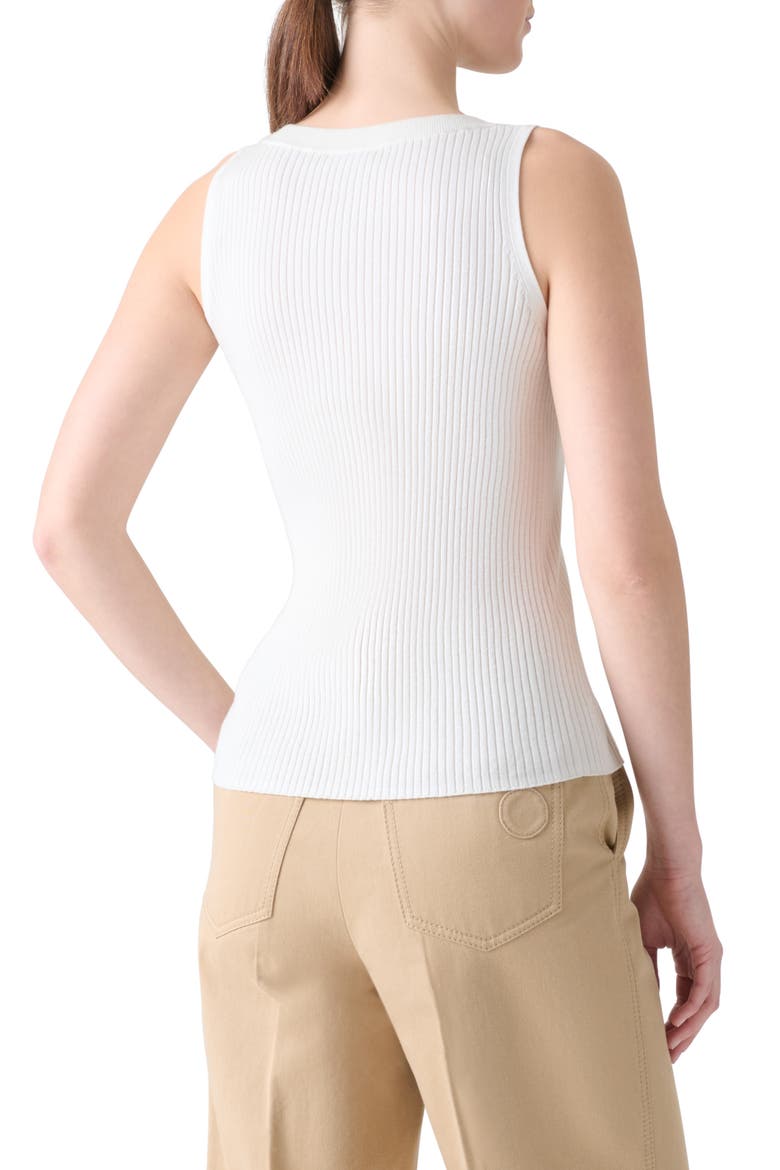 Rib Cotton Sweater Tank, Alternate, color, CREAM