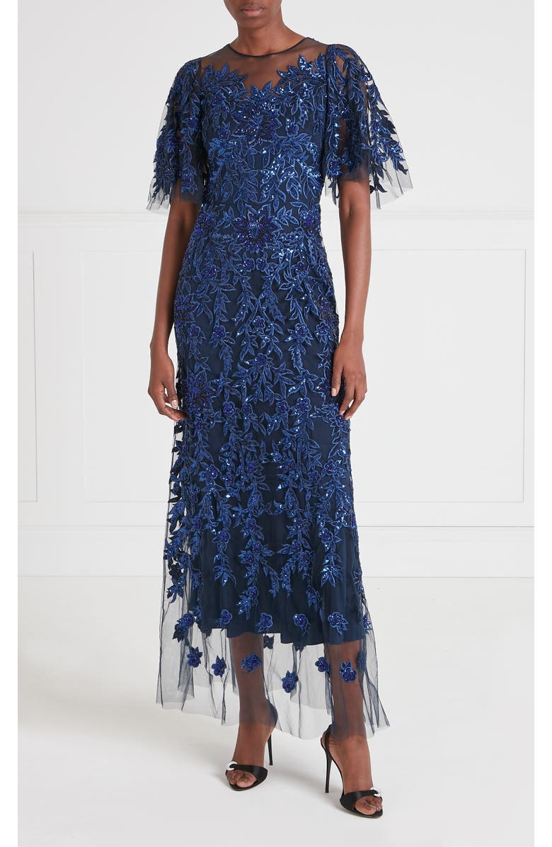 Temperley London Genevieve Gown, Main, color, Midnight Blue