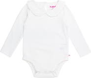RuffleButts Baby Girls Knit Long Sleeve Ruffle Peter Pan Bodysuit
