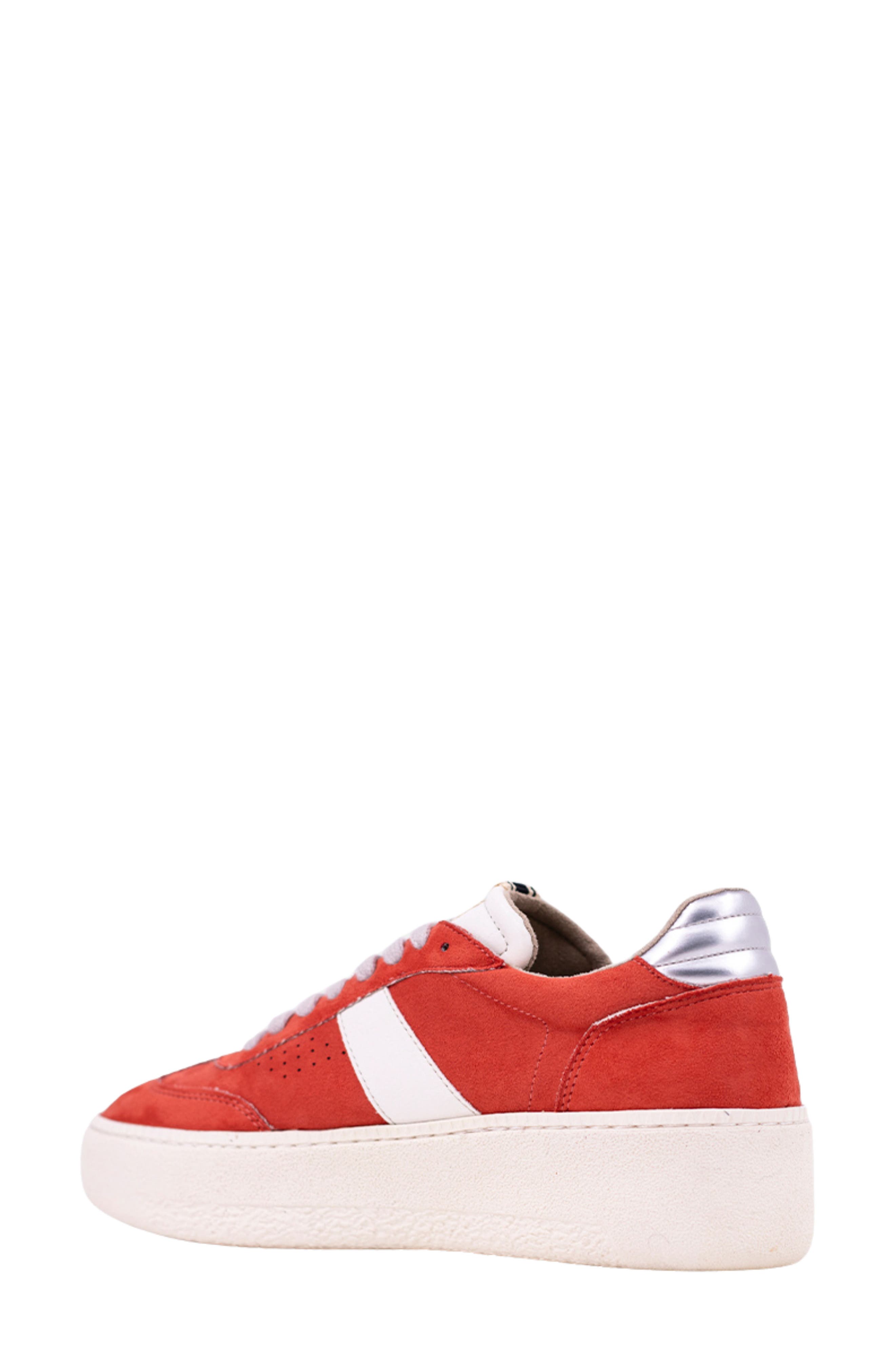 Stacey Platform Sneaker, Alternate, color, DARK CORAL SUEDE