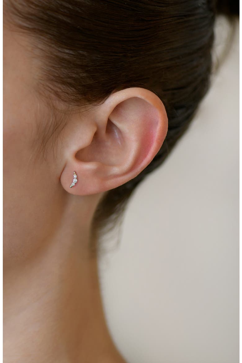 Cléo Croissant Ear Crawler, Alternate, color, YELLOW GOLD/ DIAMOND