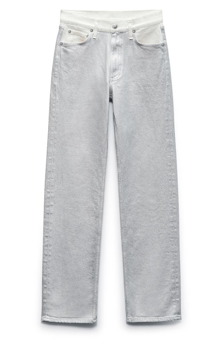 rag & bone Harlow Straight Leg Jeans, Alternate, color, Ctdsilver