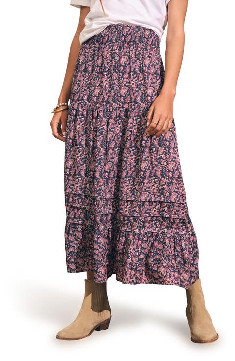 Ivy Floral Tiered Maxi Skirt