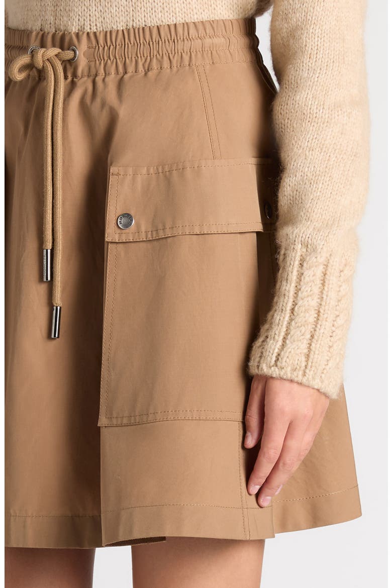 Cotton Blend A-Line Mini Skirt, Alternate, color, BROWN