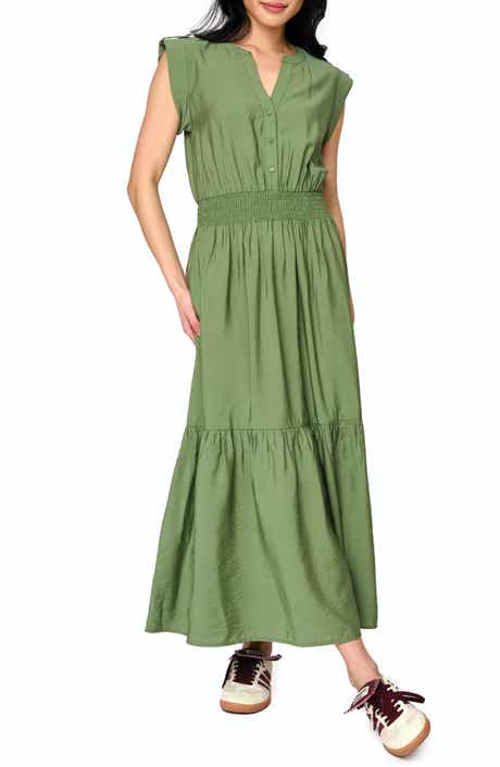 GIBSONLOOK Bohemian Smock Waist Maxi Dress