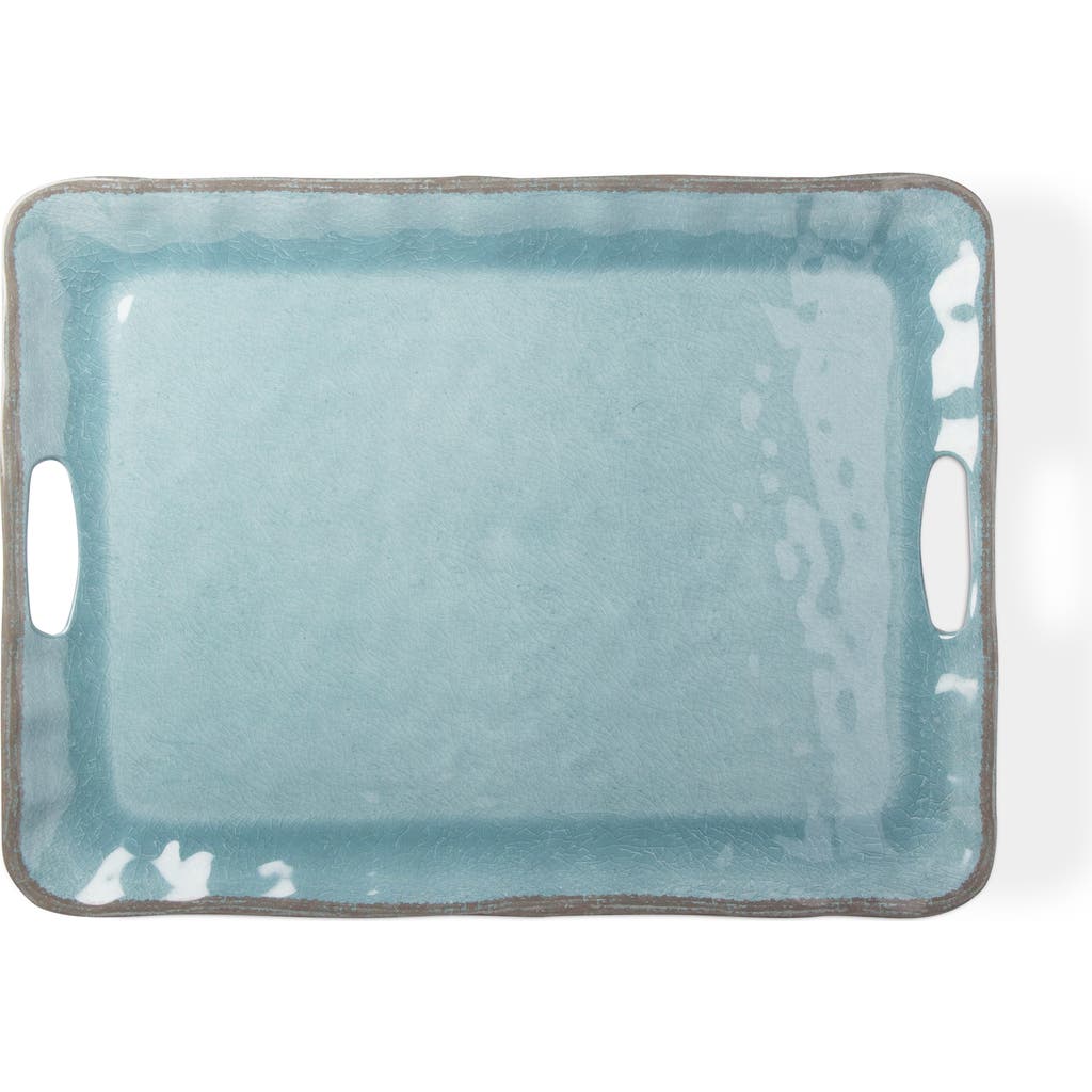 Tag Veranda Aqua Melamine Serving Tray Dishwasher Safe Spring In Blue