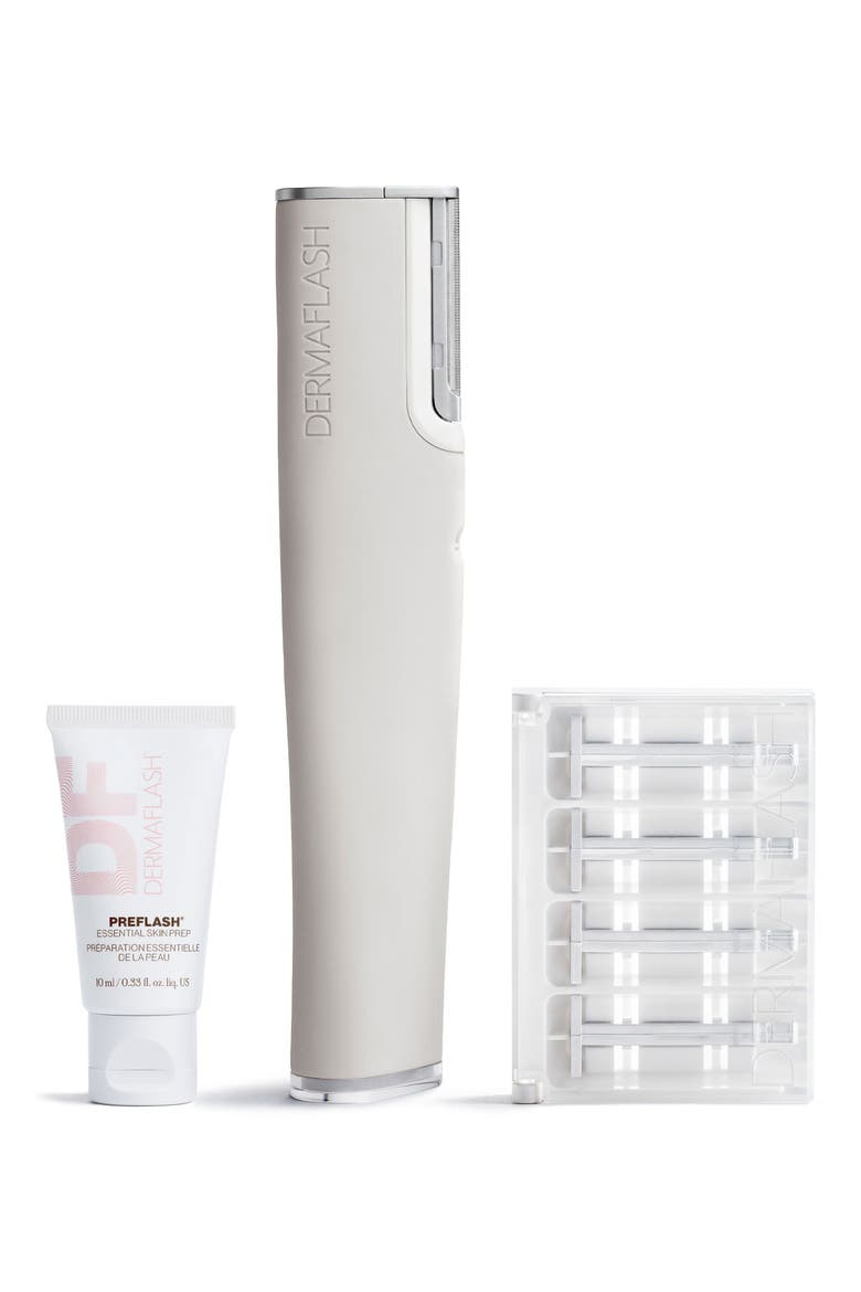 LUXE+ Anti-Aging Sonic Dermaplaning + Peach Fuzz Removal Set, Main, color, STONE