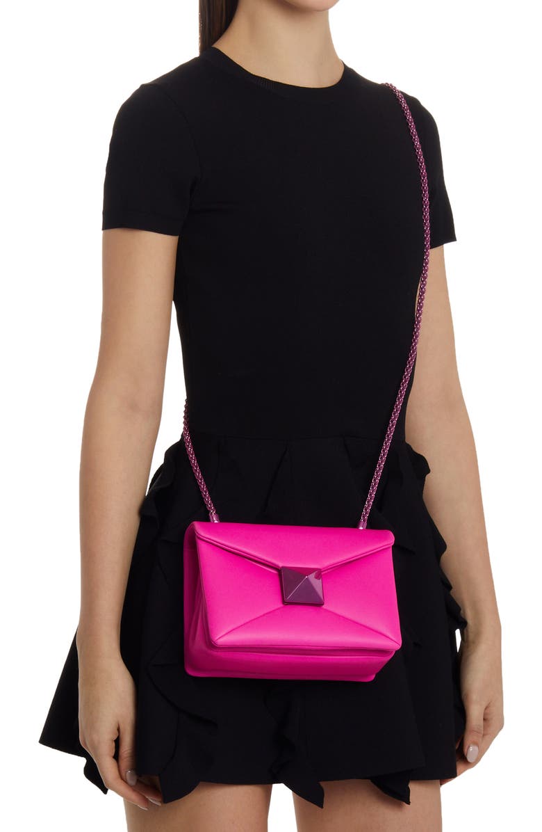 Valentino Garavani Medium One Stud Leather Shoulder Bag, Alternate, color,