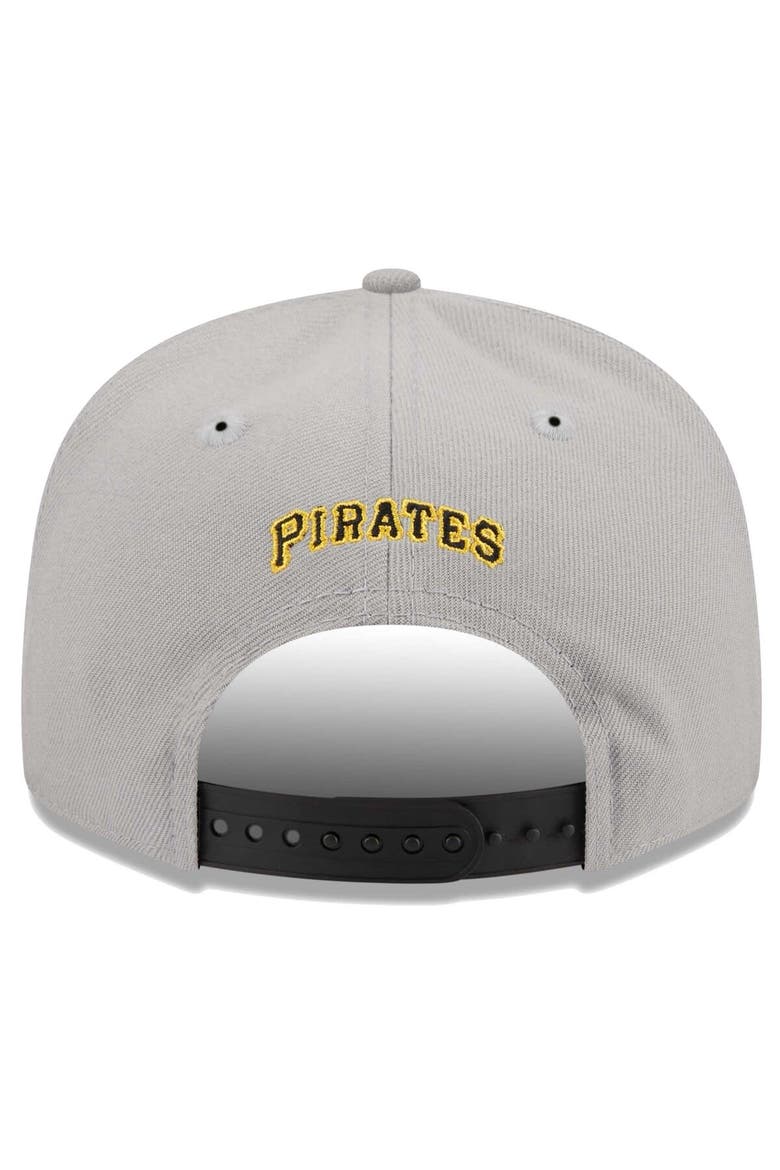 Men's New Era Gray/Black Pittsburgh Pirates Band 9FIFTY Snapback Hat, Alternate, color, Gray