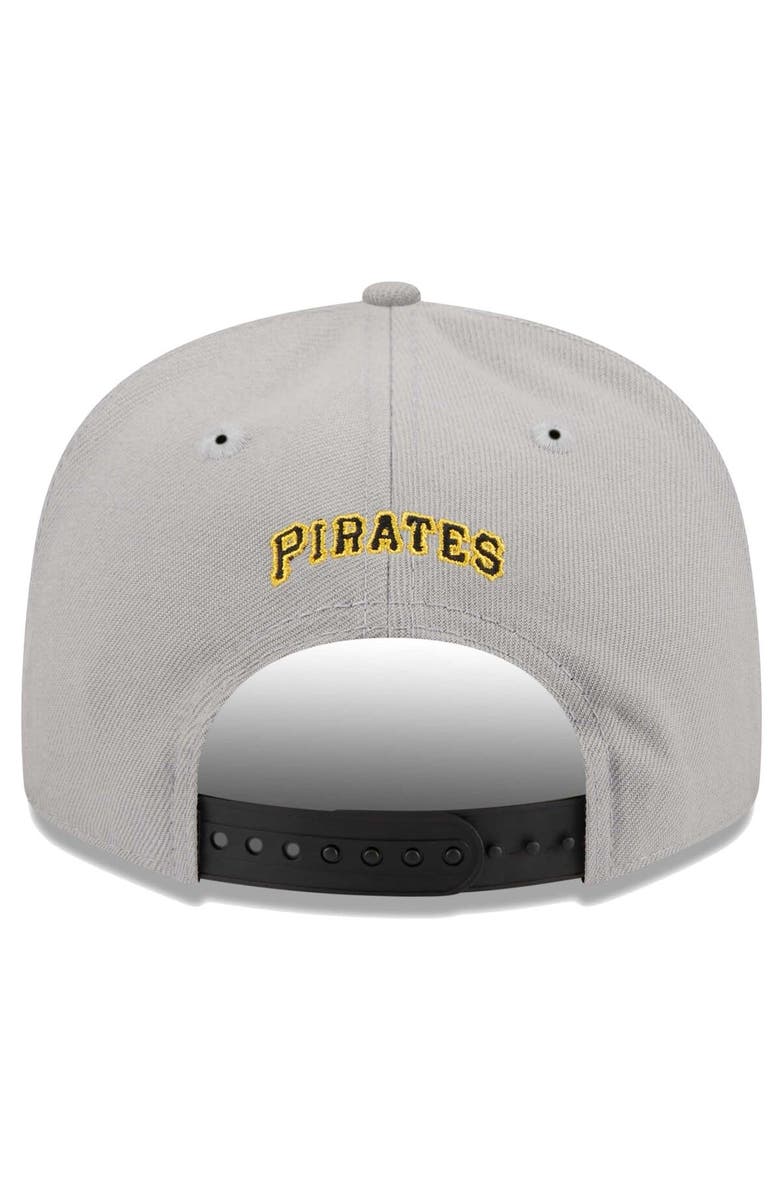 New Era Men's New Era Gray/Black Pittsburgh Pirates Band 9FIFTY Snapback Hat, Alternate, color, 