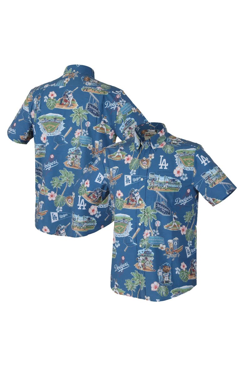 Men's Reyn Spooner  Royal Los Angeles Dodgers Scenic Tri-Blend Performance Button-Up Top, Main, color, Royal