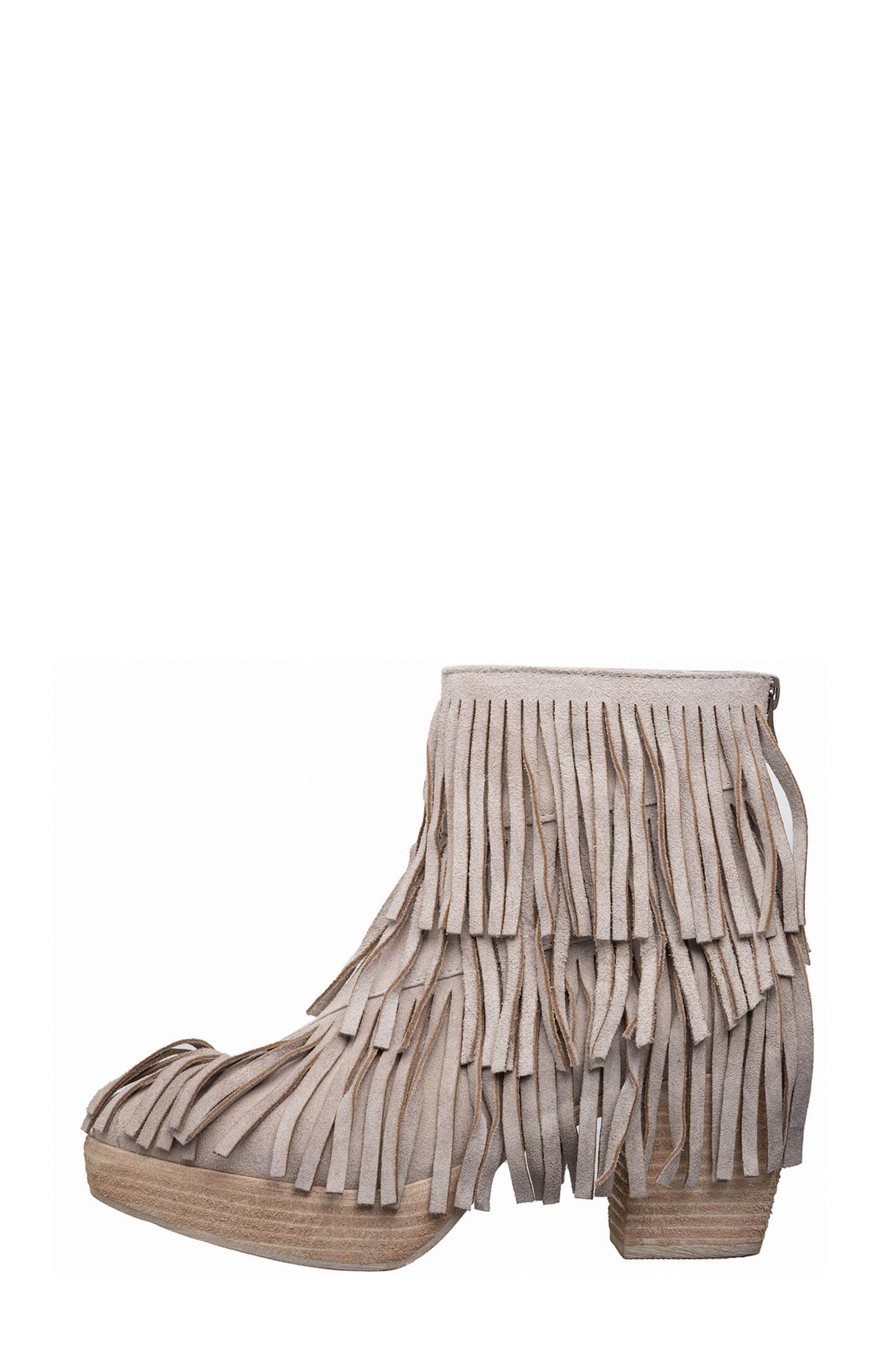 Ember Fringed Suede Boot, Alternate, color, MAKE UP