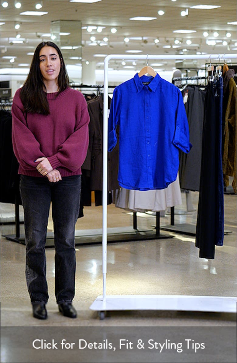 Karrie Linen Button-Up Shirt, sales video thumbnail