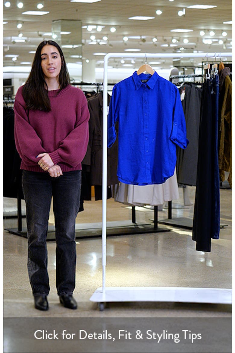 Relaxed Fit Linen Roll Tab Sleeve Shirt video
