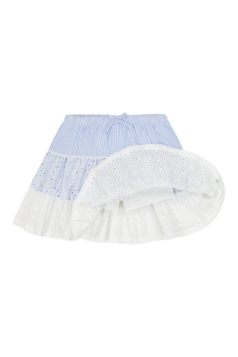 Kids' T-Shirt & Skort Set, Alternate, color, WHITE/BLUE