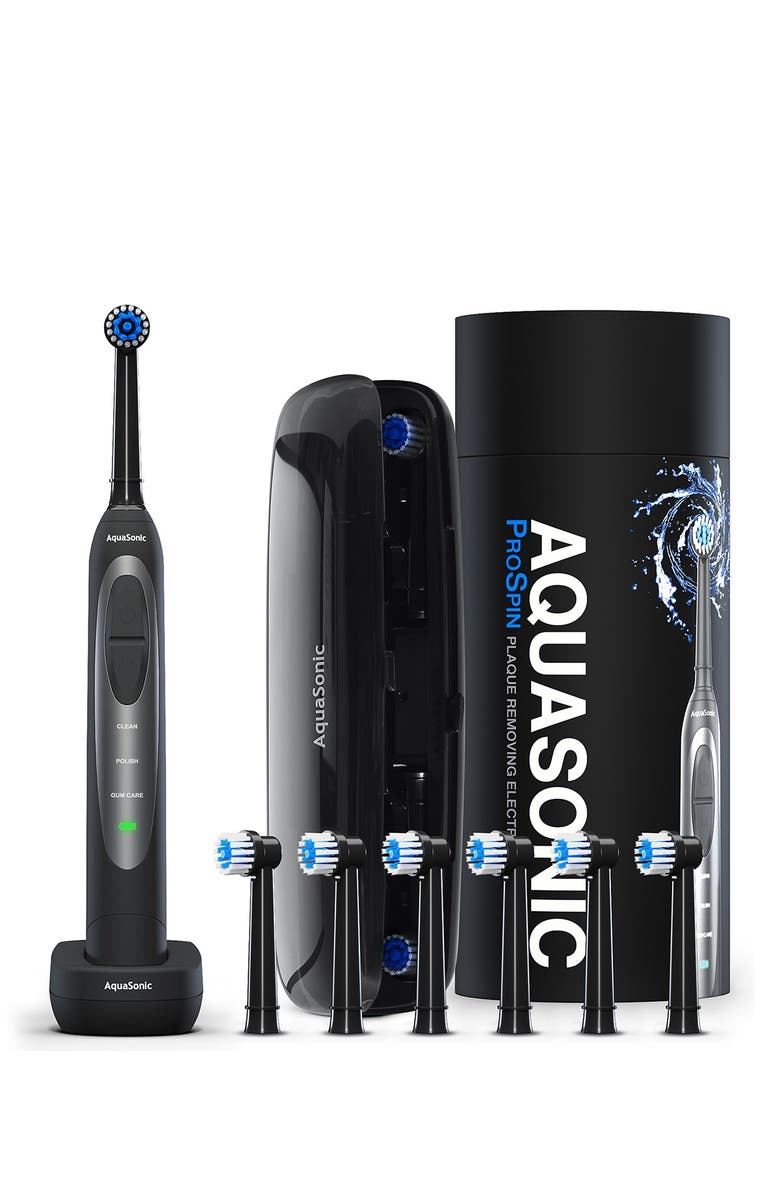 AQUASONIC ProSpin Ultra Whitening & Plaque Removing Electric Toothbrush Set, Alternate, color, 