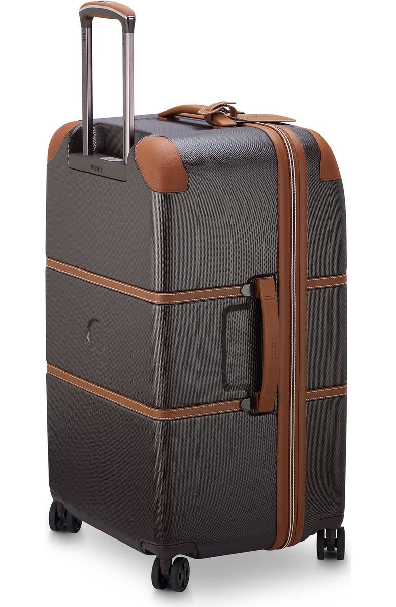 Delsey Paris Chatelet Air 2.0 Medium Checked-26 Inch Hardside Luggage Trunk with Spinner Wheels, Alternate, color, Chocolate Brown